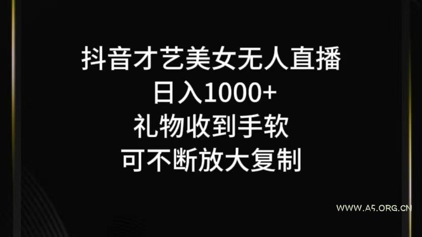 抖音才艺无人直播日入1000+可复制，可放大-351资源网