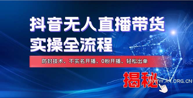 在线赚钱新途径：如何用抖音无人直播实现财务自由，全套实操流程，含...-351资源网