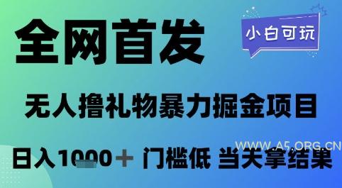 全网首发，无人直播撸礼物暴力掘金项目，小白可玩，日入1k+ 门槛低，当天拿结果【揭秘】-351资源网