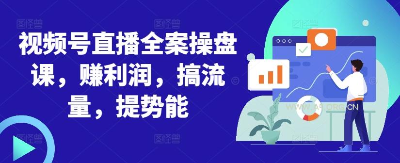 视频号直播全案操盘课，赚利润，搞流量，提势能-351资源网