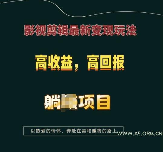 影视剪辑最新变现玩法，高收益，高回报，躺Z项目【揭秘】-351资源网