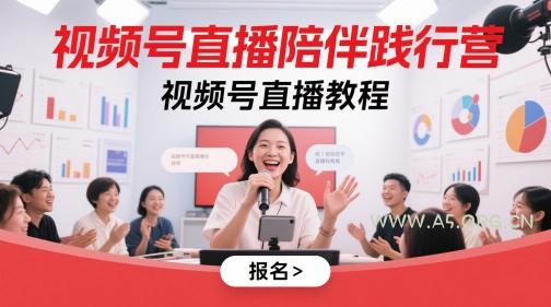 视频号直播陪伴践行营，视频号直播教程-351资源网