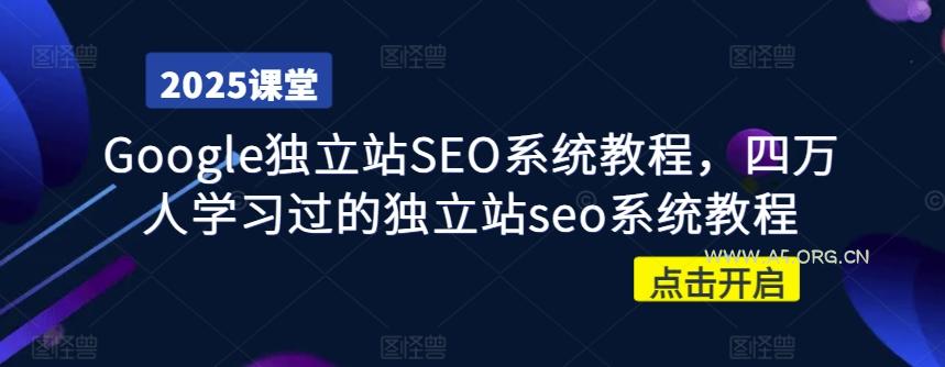 Google独立站SEO系统教程，四万人学习过的独立站seo系统教程-351资源网