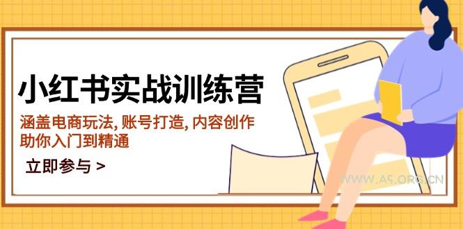 小红书实战训练营，涵盖电商玩法, 账号打造, 内容创作, 助你入门到精通-351资源网