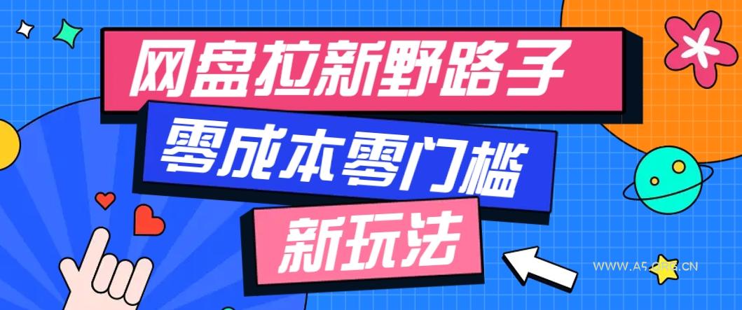 一个人也能操作的网盘拉新野路子玩法，零成本零门槛多种变现方式，轻松月入万元-351资源网