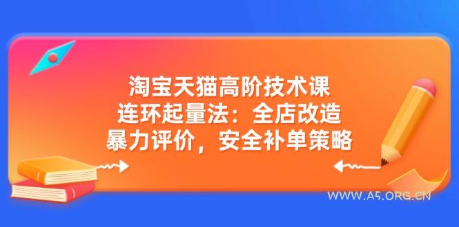 淘宝天猫高阶技术课：连环起量法：全店改造，暴力评价，安全补单策略-351资源网