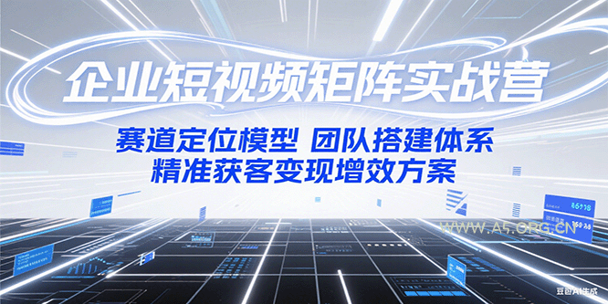 企业短视频矩阵实战营：赛道定位模型+团队搭建体系+精准获客变现增效方案-351资源网