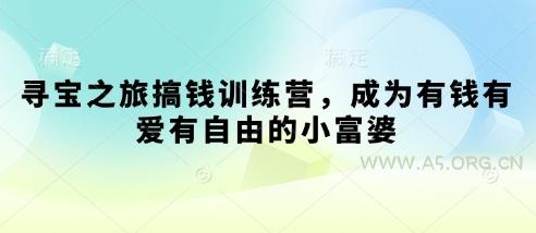 寻宝之旅搞钱训练营，成为有钱有爱有自由的小富婆-351资源网