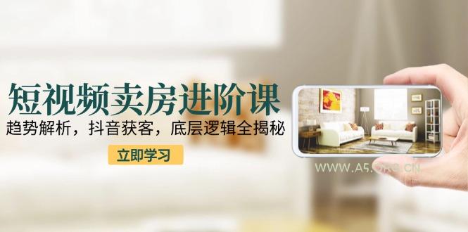 短视频卖房进阶课：趋势解析，抖音获客，底层逻辑全揭秘-351资源网