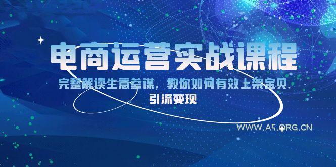 电商运营实战课程:完整解读生意参谋,教你如何有效上架宝贝,引流变现-351资源网