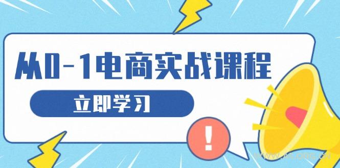 从零做电商实战课程,教你如何获取访客、选品布局,搭建基础运营团队-351资源网