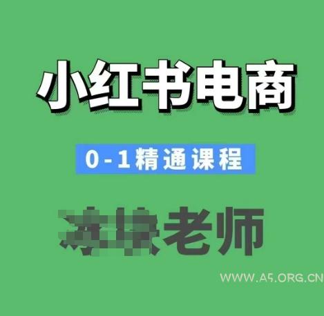 小红书电商0-1精通课程，小红书开店必学课程-351资源网