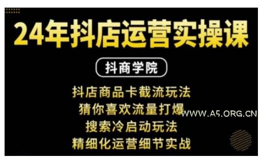 抖音小店运营实操课：抖店商品卡截流玩法，猜你喜欢流量打爆，搜索冷启动玩法，精细化运营细节实战-351资源网