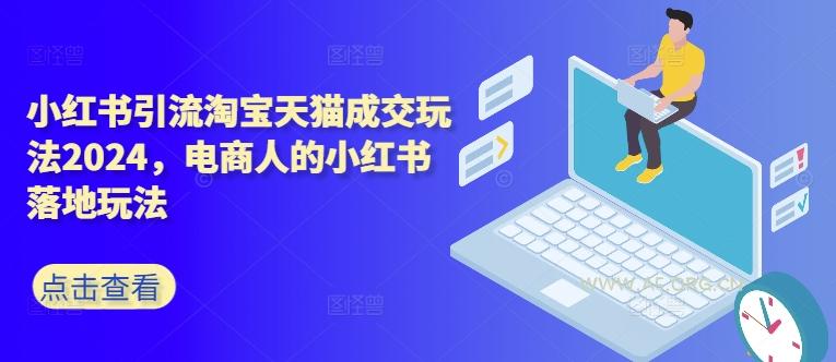 小红书引流淘宝天猫成交玩法2024，电商人的小红书落地玩法-351资源网