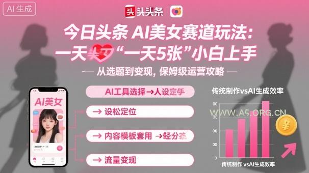 今日头条AI美女赛道玩法，一天轻松5张，小白轻松上手-351资源网