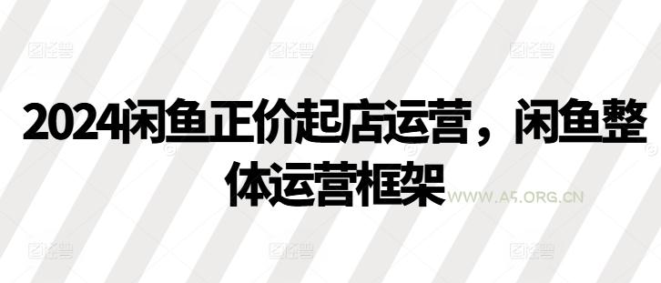 2024闲鱼正价起店运营，闲鱼整体运营框架-351资源网