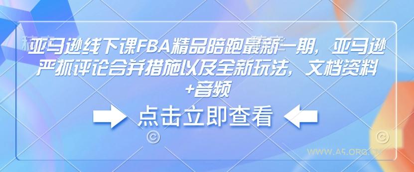 亚马逊线下课FBA精品陪跑最新一期，亚马逊严抓评论合并措施以及全新玩法，文档资料+音频-351资源网