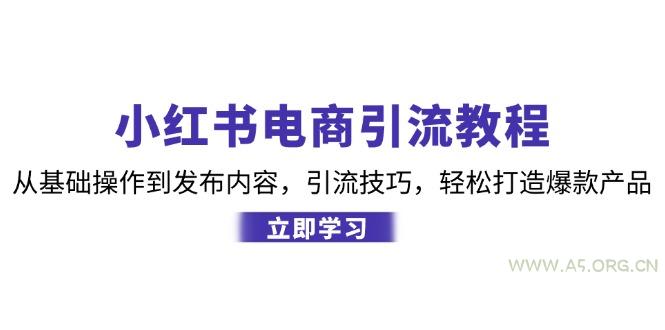 小红书电商引流教程：从基础操作到发布内容，引流技巧，轻松打造爆款产品-351资源网