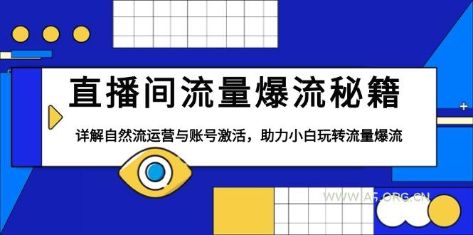 直播间流量爆流秘籍，详解自然流运营与账号激活，助力小白玩转流量爆流-351资源网