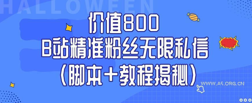 价值800 B站精准粉丝无限私信（脚本+教程揭秘）-351资源网