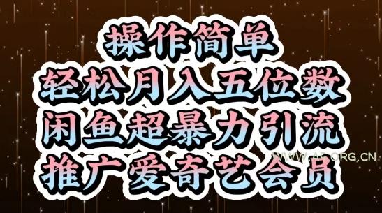 闲鱼超暴力引流推广爱奇艺会员，操作简单，轻松月入5位数-351资源网