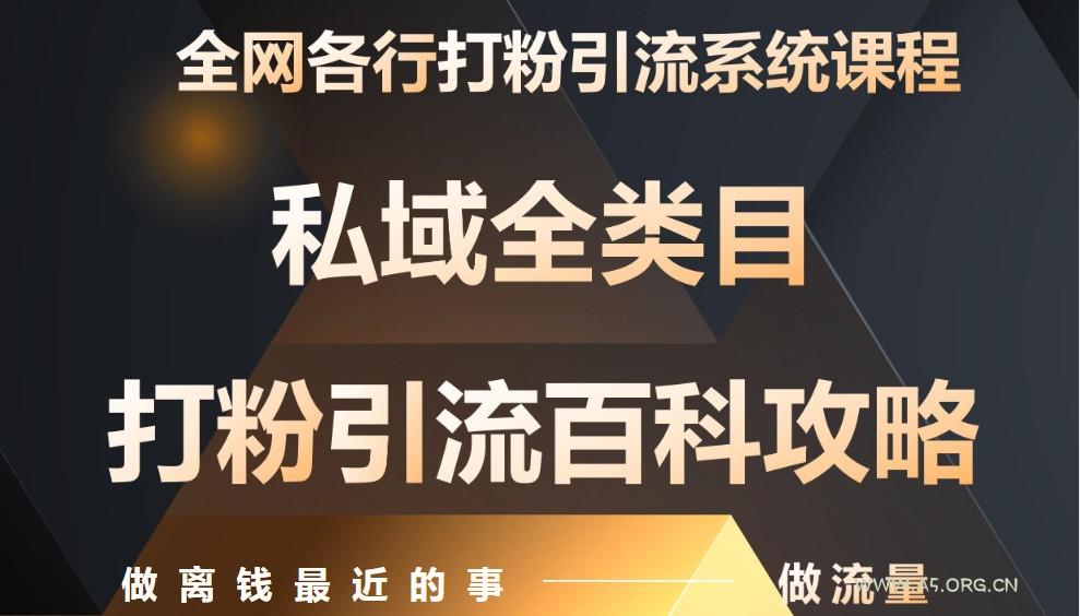 月入9万：全网唯一私域打粉引流神课，零基础手把手带你引流变现-351资源网