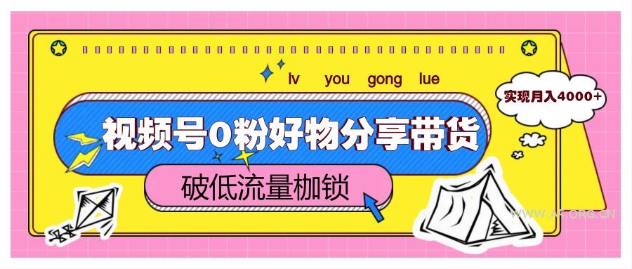 视频号0粉好物分享带货，突破低流量枷锁，实现月入4000+-351资源网