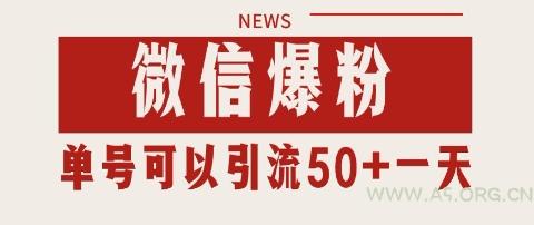 微信爆粉，私域暴力引流打法日引千粉 单号日进50+【揭秘】-351资源网