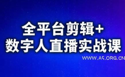 视频号、快手、抖音全平台剪辑+数字人直播实战课(更新10月)​-351资源网