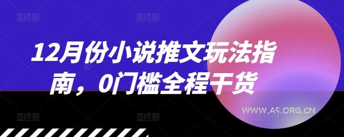 12月份小说推文玩法指南，0门槛全程干货-351资源网