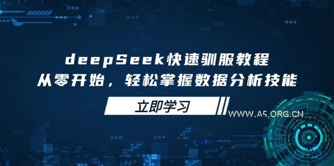 deepSeek快速驯服教程,从零开始,轻松掌握数据分析技能-351资源网