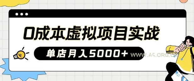 0成本虚拟项目实战手把手教你落地,单店月入5k-351资源网