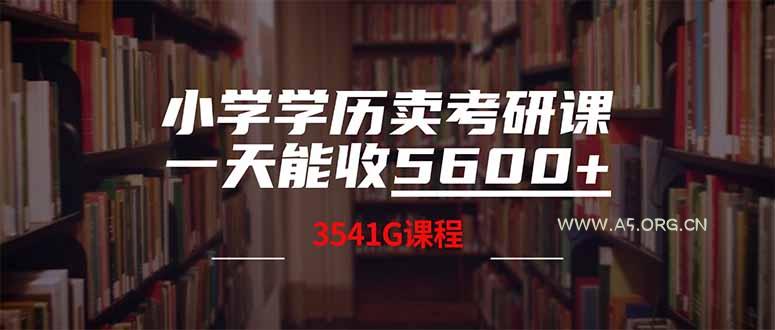 小学学历卖考研课程,一天收5600(附3580G考研合集-351资源网