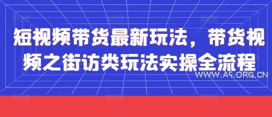 短视频带货最新玩法，带货视频之街访类玩法实操全流程-351资源网