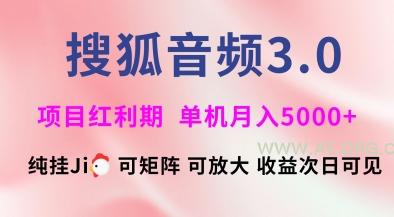 搜狐音频挂ji3.0.可矩阵可放大,独家技术,稳定月入5000+【揭秘】-351资源网