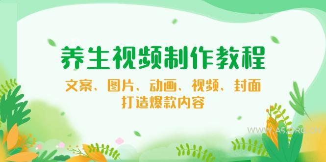 养生视频制作教程，文案、图片、动画、视频、封面，打造爆款内容-351资源网