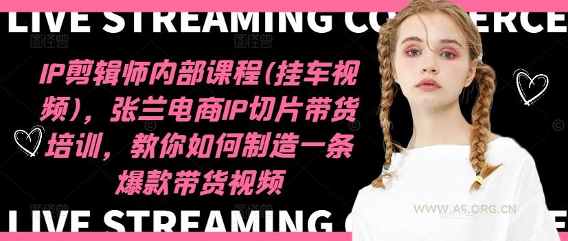 IP剪辑师内部课程(挂车视频)，张兰电商IP切片带货培训，教你如何制造一条爆款带货视频-351资源网