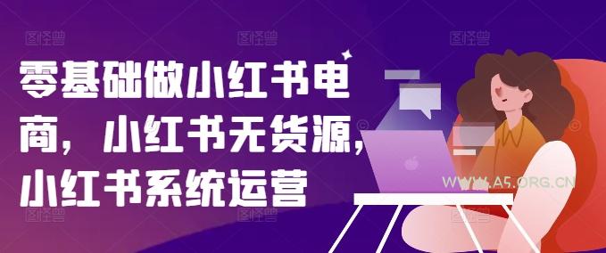 零基础做小红书电商，小红书无货源，小红书系统运营-351资源网