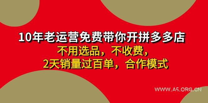 拼多多 最新合作开店日收4000+两天销量过百单，无学费、老运营代操作、...-351资源网