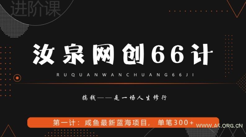 汝泉网创66计之第1计：闲鱼长期稳定项目，单笔变现300+-351资源网