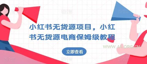 小红书无货源项目，小红书无货源电商保姆级教程【揭秘】-351资源网