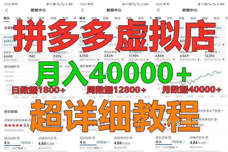 拼多多虚拟电商训练营月入40000+，全网最详细，你做你也行，暴利稳定长久-351资源网
