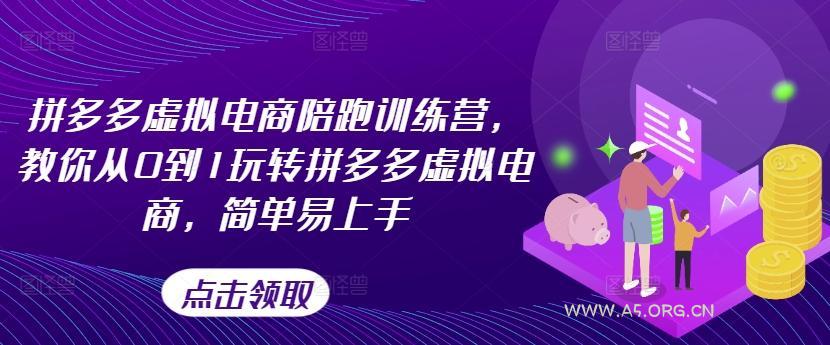 拼多多虚拟电商陪跑训练营，教你从0到1玩转拼多多虚拟电商，简单易上手-351资源网