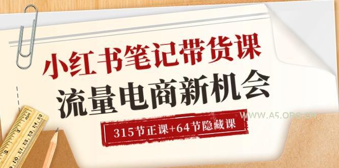 小红书-笔记带货课【6月更新】流量 电商新机会 315节正课+64节隐藏课-351资源网