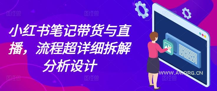 小红书笔记带货与直播，流程超详细拆解分析设计-351资源网