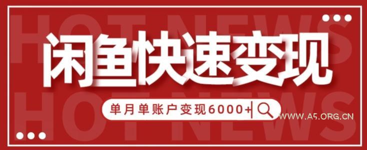【新手项目】小白快速在闲鱼单月单账号变现6000+的秘密-351资源网