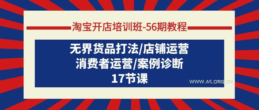 (9605期)淘宝开店培训班-56期教程：无界货品打法/店铺运营/消费者运营/案例诊断-351资源网