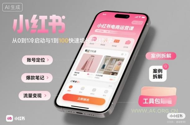 小红书电商运营课：从0到1冷启动与1到100快速增长实战教学-351资源网